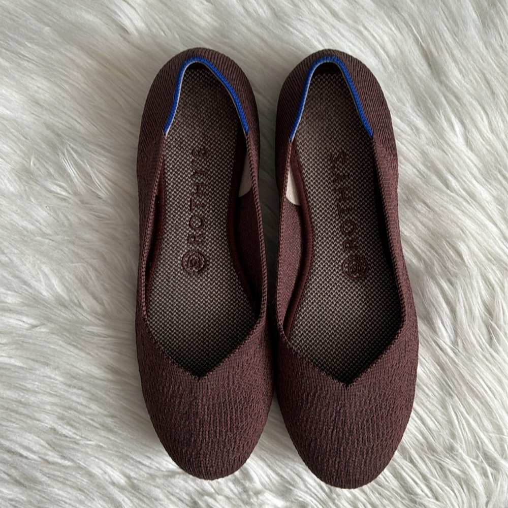 Rothy's Retired Truffled Python Round Toe Flats S… - image 3